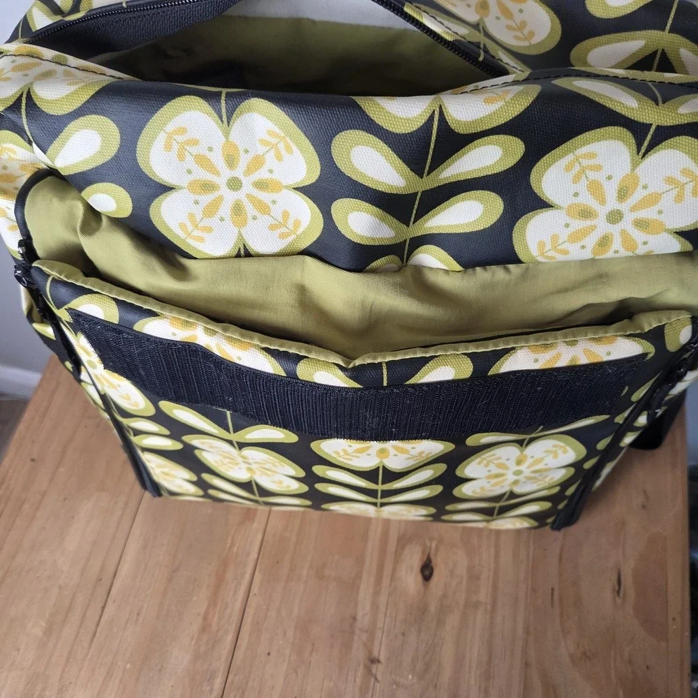 Petunia Pickle Bottom Diaper Bag Backpack Yellow Floral Convertible Baby Bag